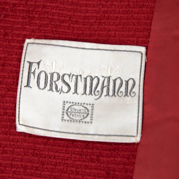 SOLD Vintage 50s M Mink Collar Princess Coat Midi Red - Picture 12 of 13